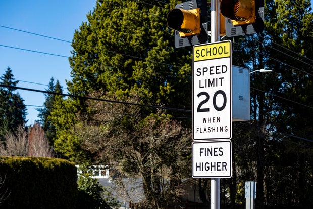 School Zone Speed Limit Sign