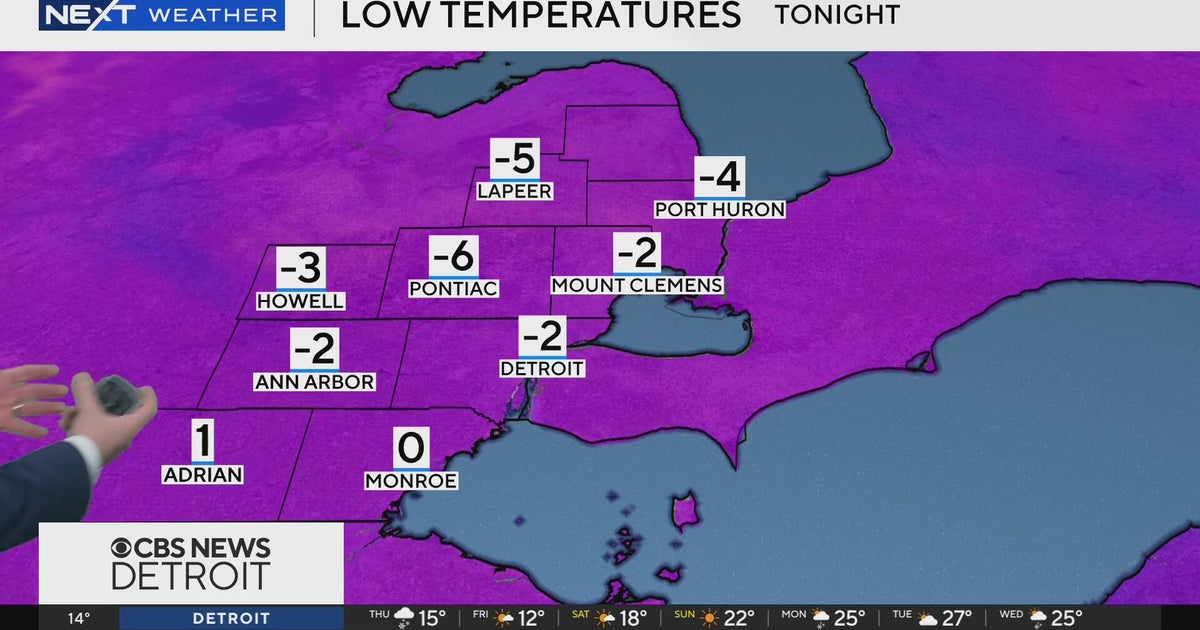 Bitter cold returns Friday morning - CBS Detroit