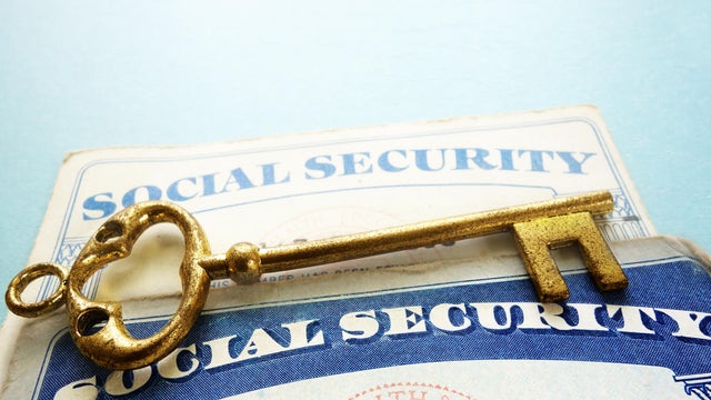 Social Security cards and key 