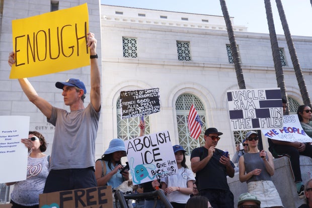 peaceful protest response to the fatal shootings of Renee Good and Alex Pretti.