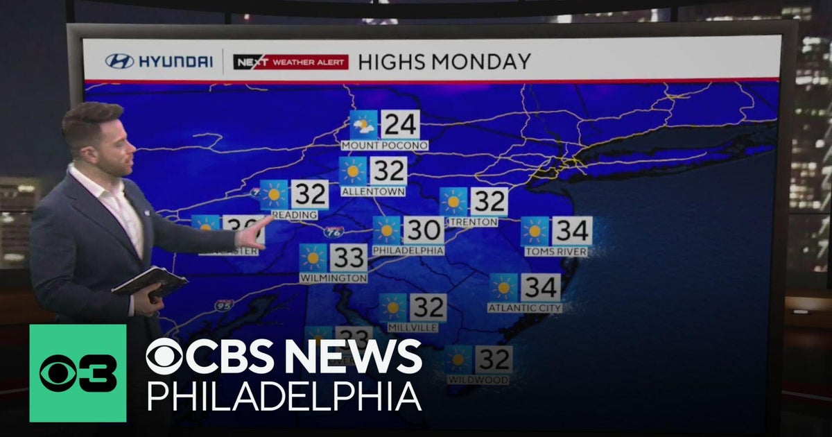 Deep freeze continues Monday in Philadelphia