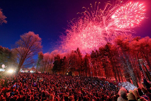 Punxsutawney Phil Looks For His Shadow On Groundhog's Day 