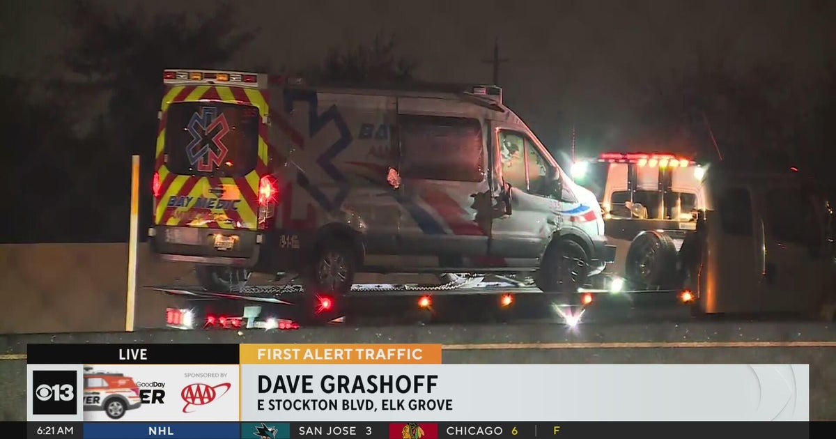 Crash blocks northbound Highway 99 in Elk Grove - CBS Sacramento
