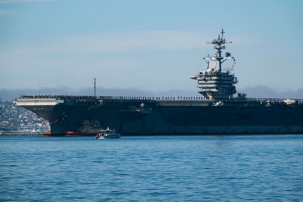 U.S Navy Aircraft Carrier USS Abraham Lincoln Return From Middle East