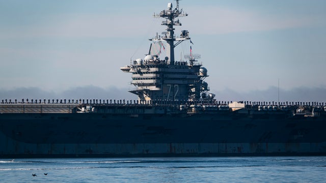 U.S Navy Aircraft Carrier USS Abraham Lincoln  Return From Middle East 