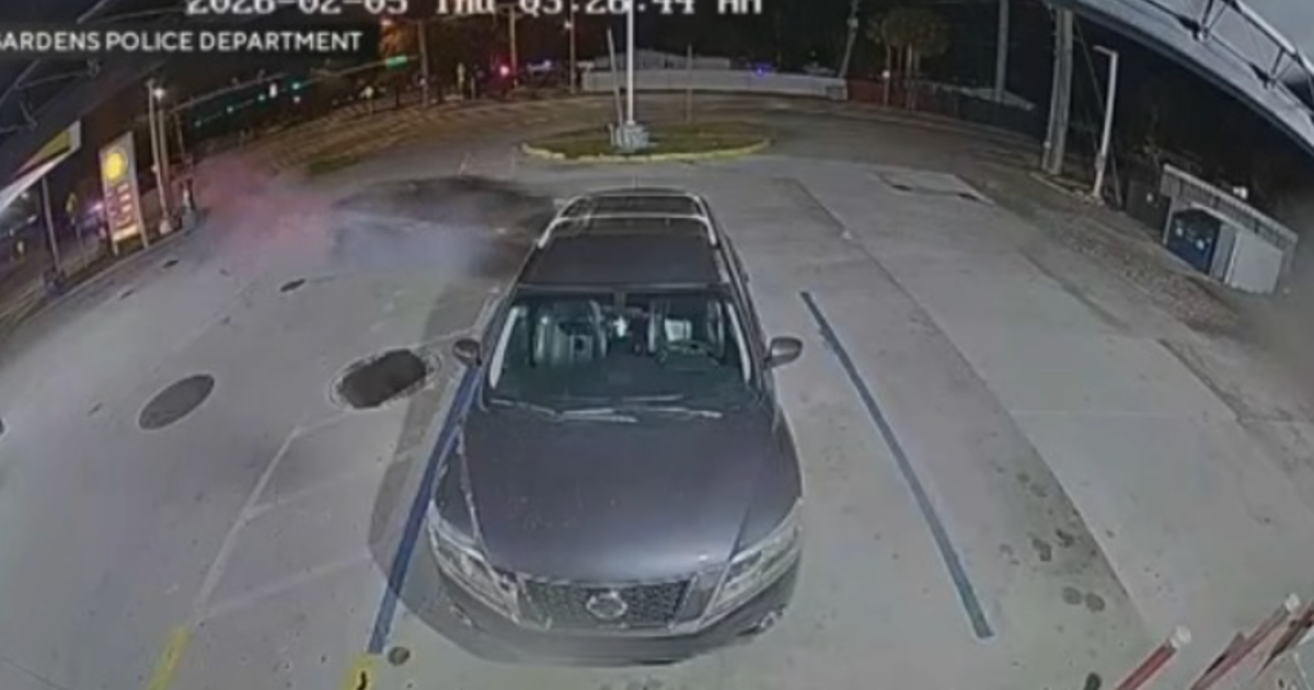 Teen arrested after stolen Corvette crashes into gas station; victims track car with GPS