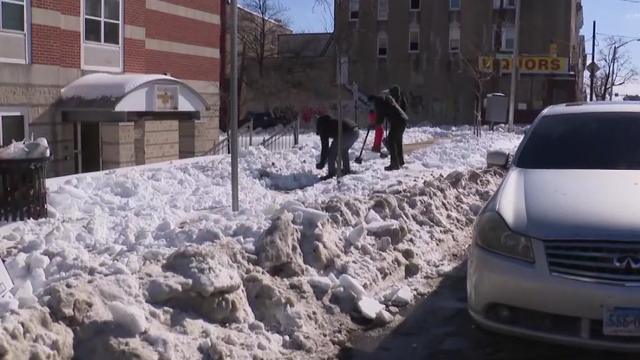 Baltimore winter weather snow sidewalks 
