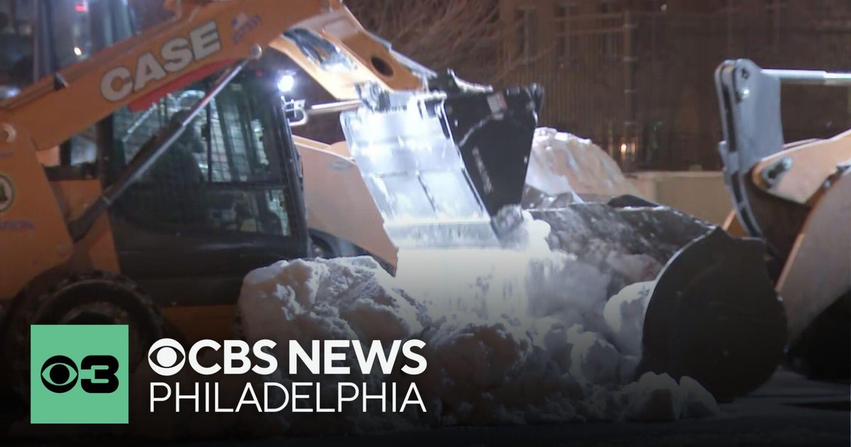 Philadelphia snow removal continues at 16th and Vine ahead of more Arctic weather