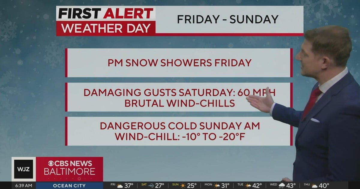 Snow possible late Friday before bitter cold weekend across Maryland