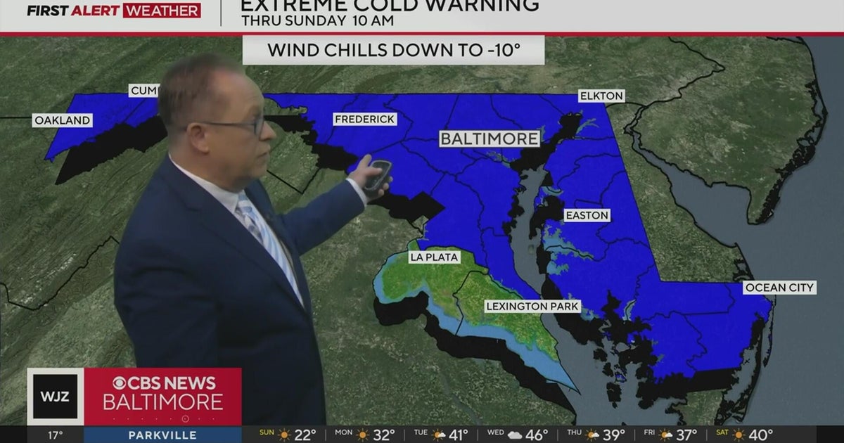 Maryland to be hit by extreme cold on Sunday