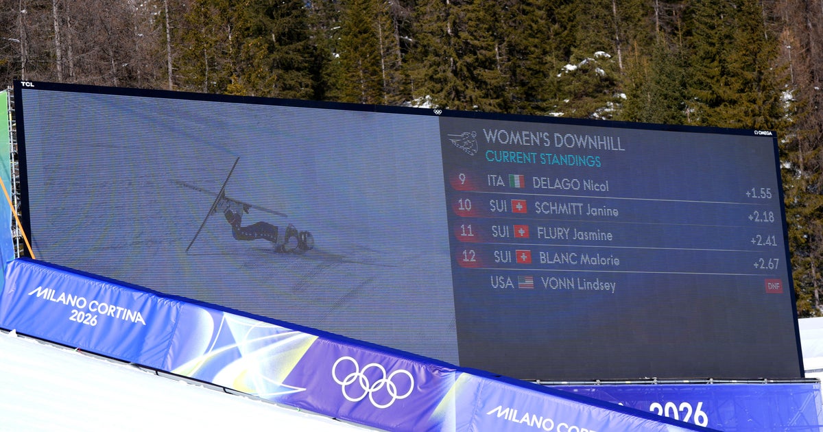 Lindsey Vonn crashes out in women's downhill race at Milano Cortina Games