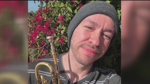 A man holding a trumpet 