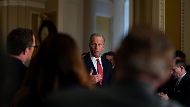 Senate Majority Leader John Thune speaks during a news conference at the U.S. Capitol in Washington, D.C., on Feb. 10, 2026. 