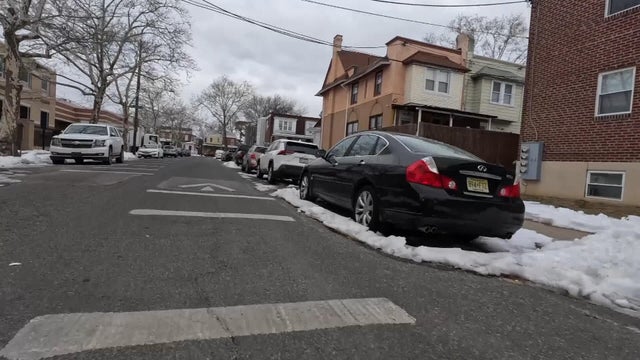 A road with a speed bump in Philadelphia 