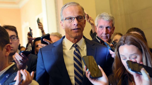 Senate Majority Leader John Thune speaks during a news conference at the U.S. Capitol in Washington, D.C., on Feb. 10, 2026. 
