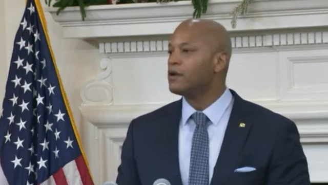 Maryland Gov. Wes Moore appears at an announcement in the Eisenhower Executive Office Building at the White House complex in Washington, D.C., Jan. 16, 2026. 