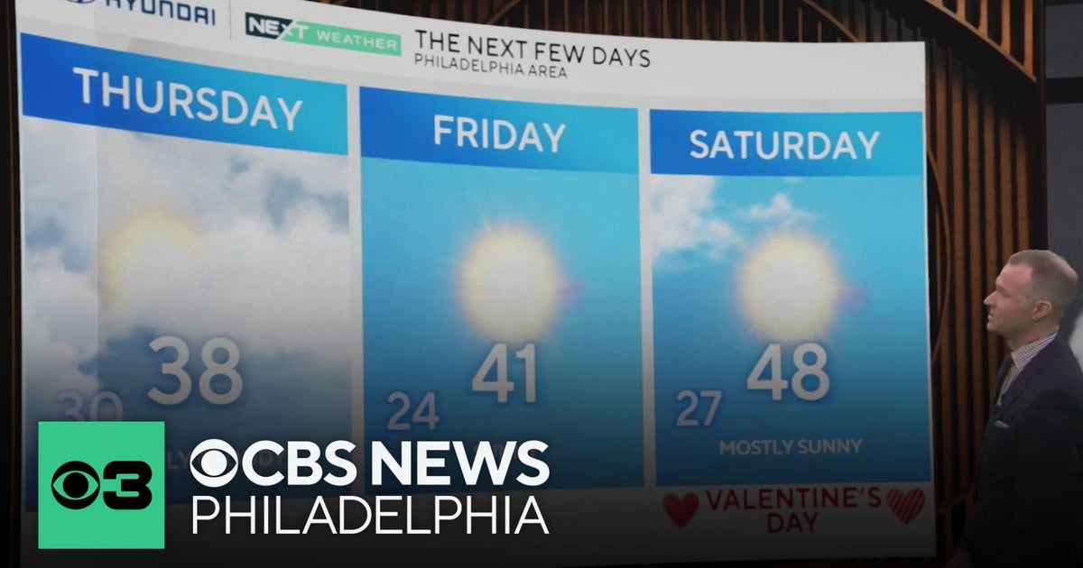 Valentine’s Day in Philadelphia region trending milder CBS Philadelphia