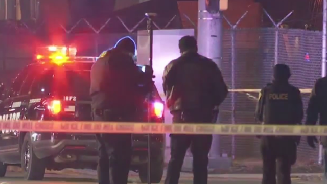 Emergency lights on a us police car 