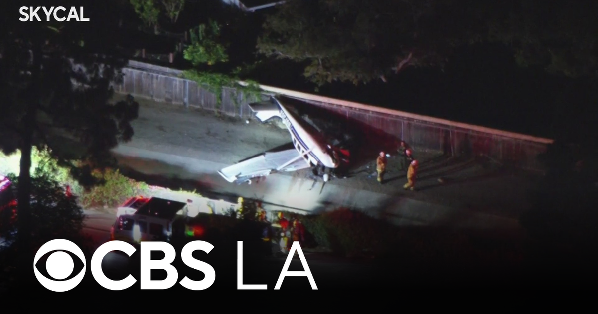 2 severely injured after plane crashes into canal in Camarillo - CBS ...