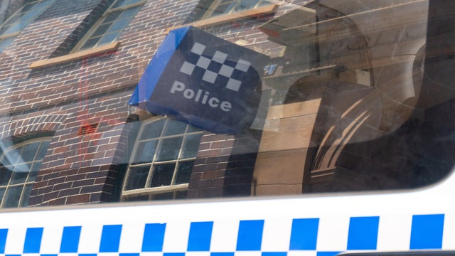 Police Station Reflection Reversed 