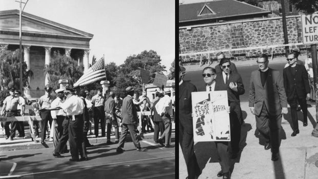 Desegregation demonstrations outside Girard College