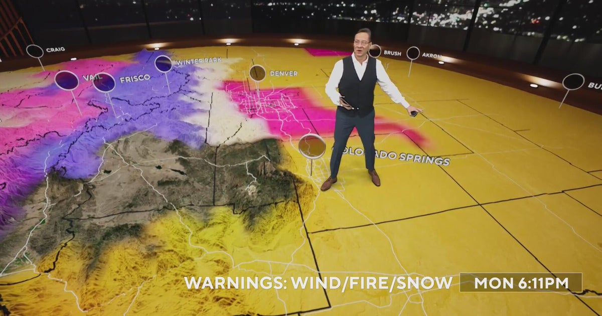 Fire danger and major mountain snow across Colorado this week - CBS ...
