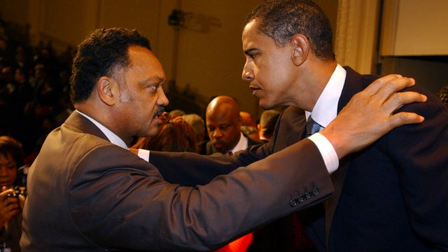Rev. Jesse Jackson and then-Senator Barack Obama in 2005 