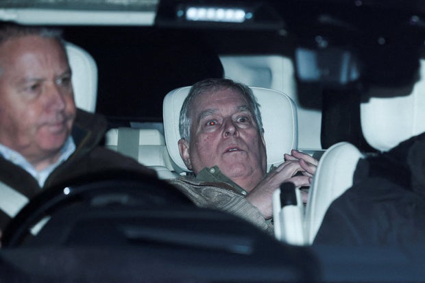 Former Prince Andrew leaves police station following his arrest 