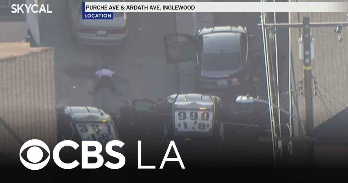 Shooting suspect surrenders after lengthy police chase near Inglewood ...