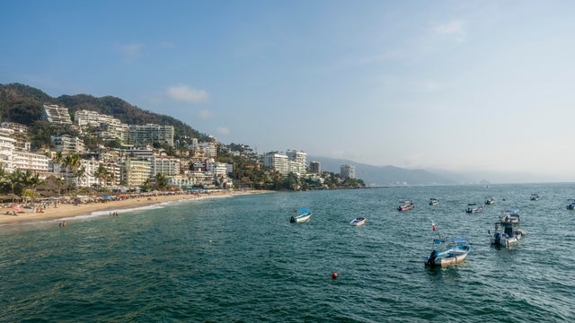 View of the beach Playa de los Muertos at the Romantic Zone 