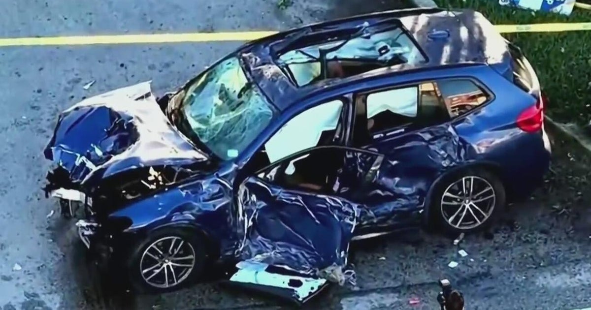 Two men hospitalized after SUV slams into a bus stop in Hollywood