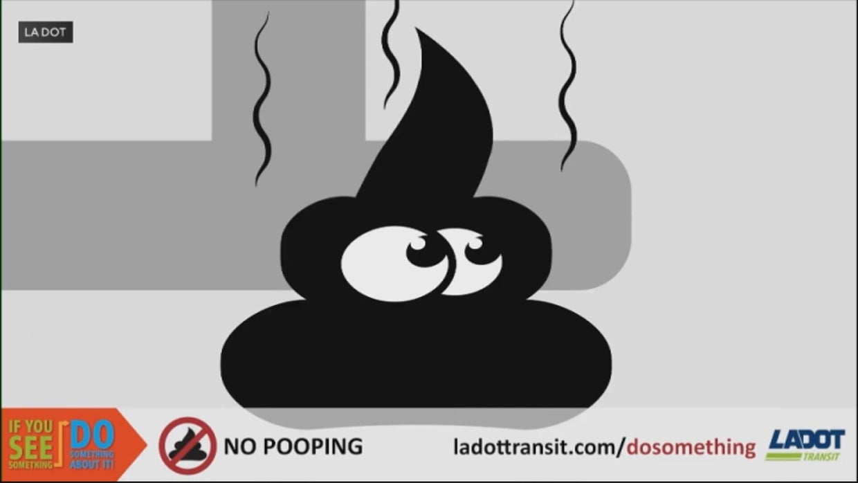 Los Angeles pulls PSA urging riders to not poop on city buses - CBS Los ...