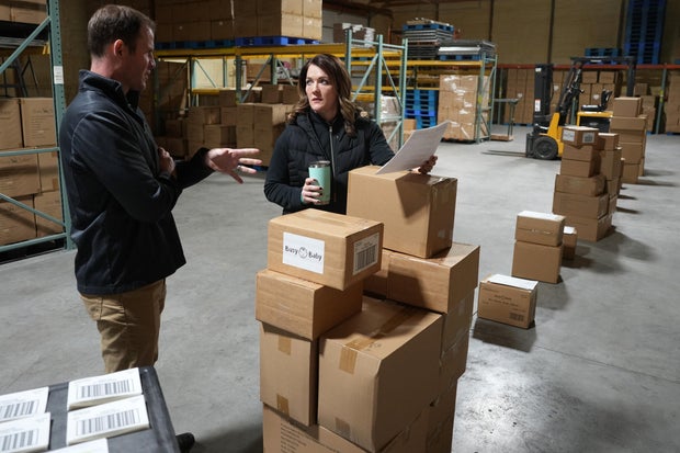 Beth Fynbo Benike, founder of Busy Baby, and COO Eric Fynbo 