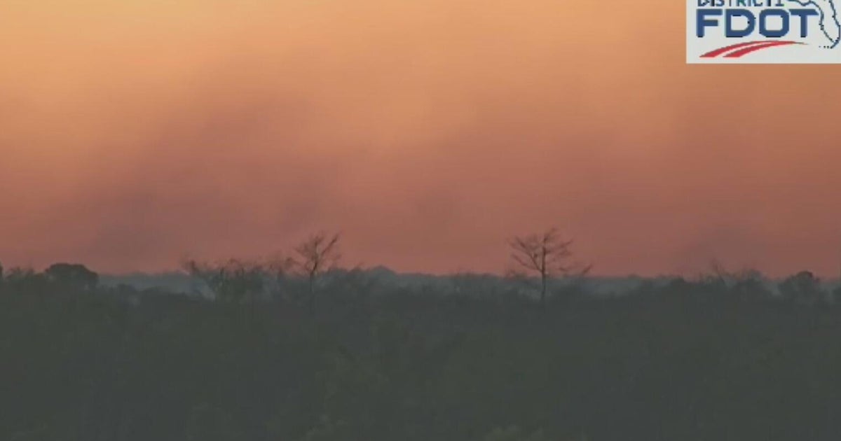 Red flag warnings issued in South Florida as Panther Wildlife Fire burns near Alligator Alley