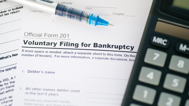 Filing for bankruptcy document 