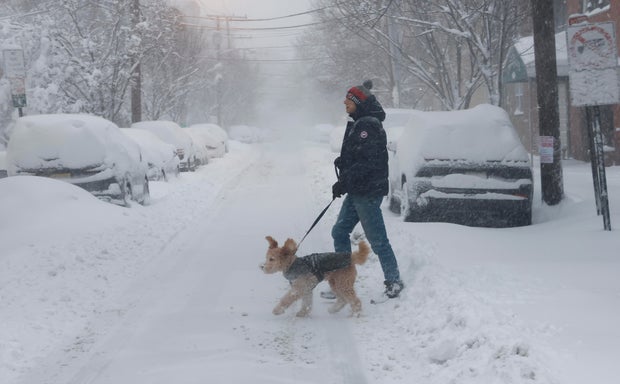 Snowstorm in Hoboken, New Jersey