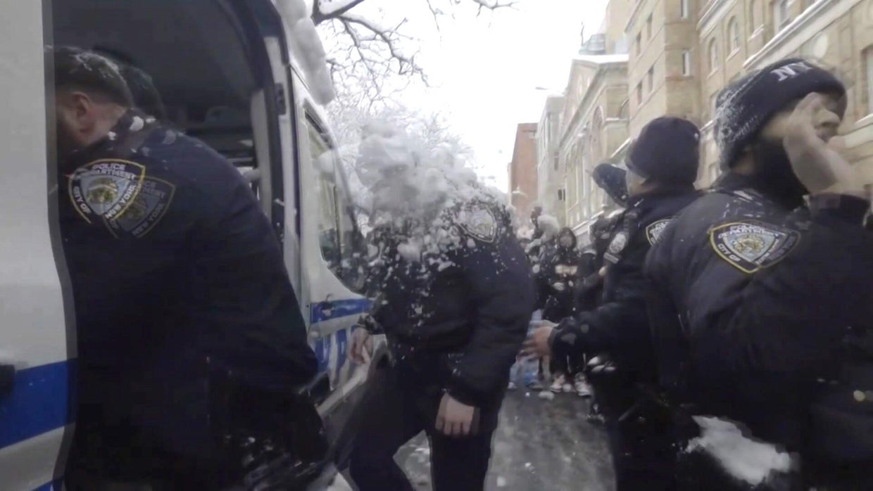NYC Mayor Mamdani on video of NYPD officers hit with snowballs: "Treat ...
