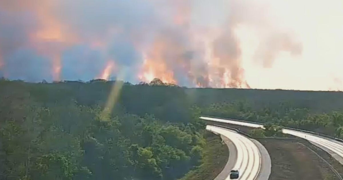 Thousands of acres are being burned by a brush fire in Collier County