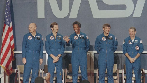 Dr. Guion Bluford, the first Black American astronaut to travel to space (center) 