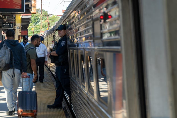 Paul DeGeorge works as a police officer for New Jersey Transit. 