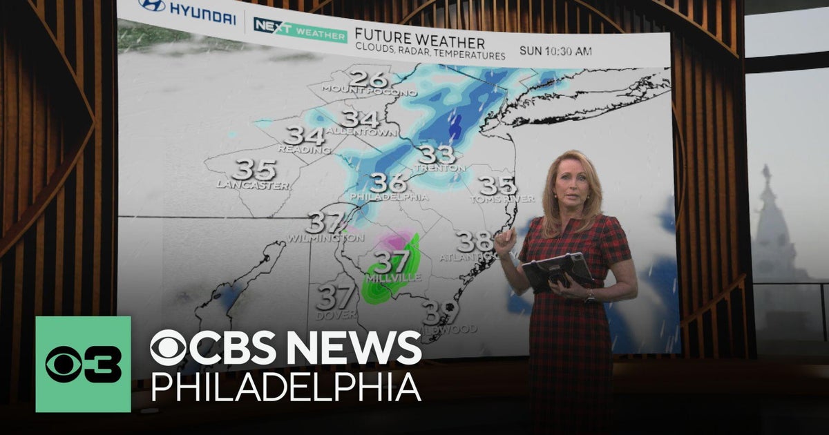 Wintry mix on the way Sunday morning with a big warm up in the Philadelphia area next week