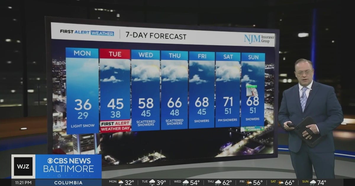 Cold temperatures before warm-up in Maryland this week