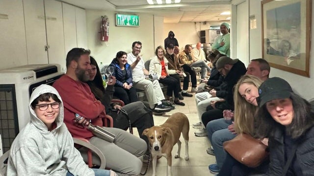 People in hotel bomb shelter 