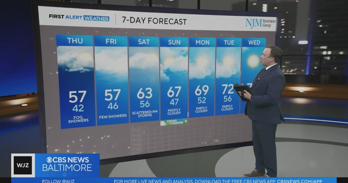 Rainy and warmer weather this weekend in Maryland - CBS Baltimore