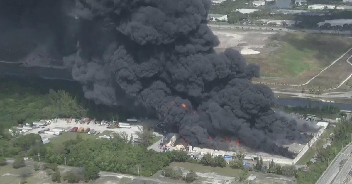 Major warehouse fire in northwest Miami-Dade prompts massive emergency response
