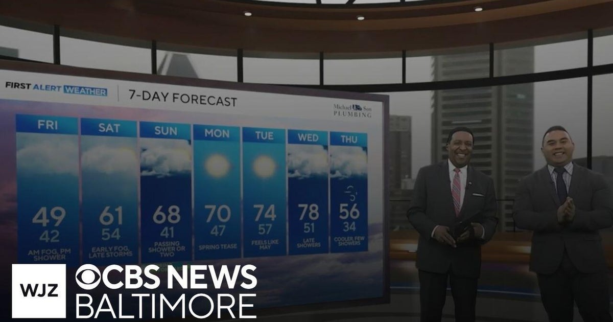 Cloudy, rainy weather in Maryland this weekend - CBS Baltimore