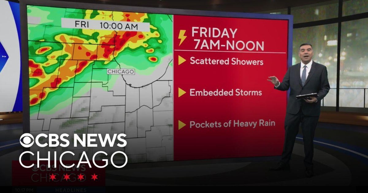 Chicago weather: Scattered showers and storms on Friday - CBS Chicago