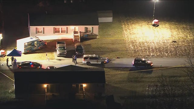 Flashing lights on top of police patrol car 