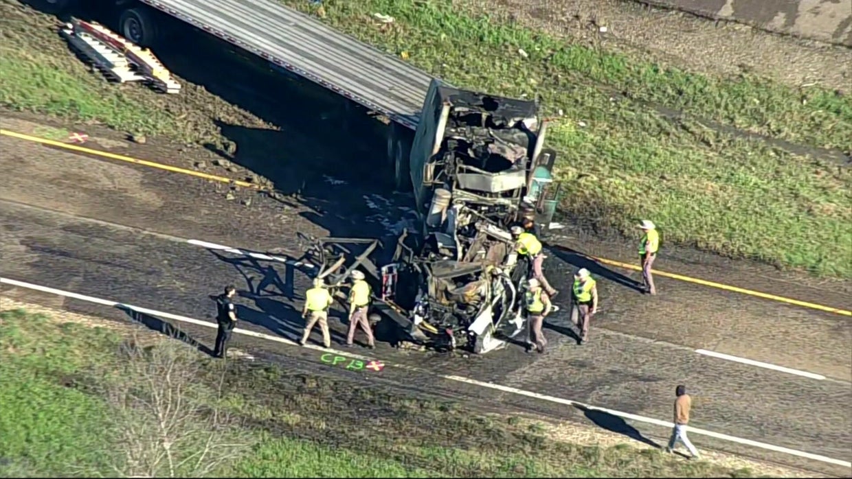 Victim entrapped after multi-car crash, truck fire shut down US Highway ...