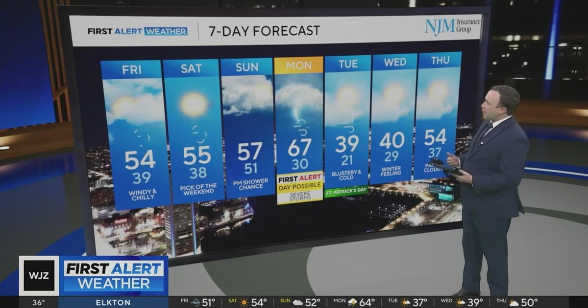 Sunny and windy on Friday in Maryland - CBS Baltimore